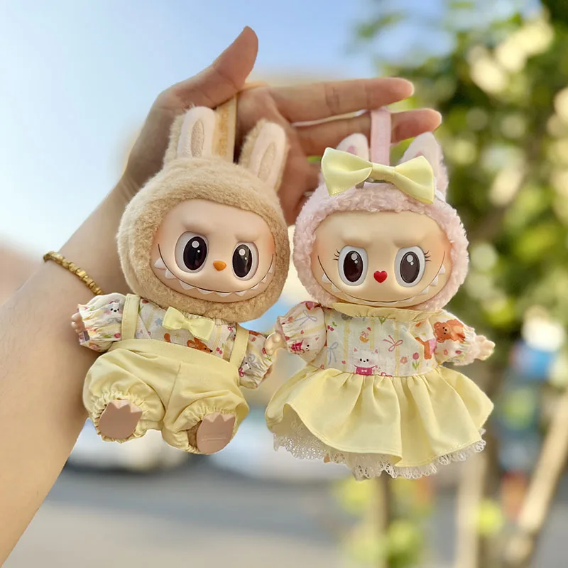 

Trendy and Fashionable Mini Clothes Small Animal Yellow Couple Outfit Casual and Versatile Suitable for 17cm Dolls