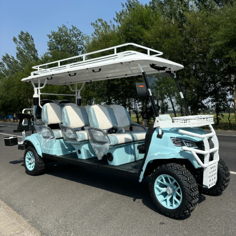 Brand China Buggy Club Car 48V Lithium Battary Electric Off-road 4+2 6 Seats Off Road Electric Golf Cart For Adult