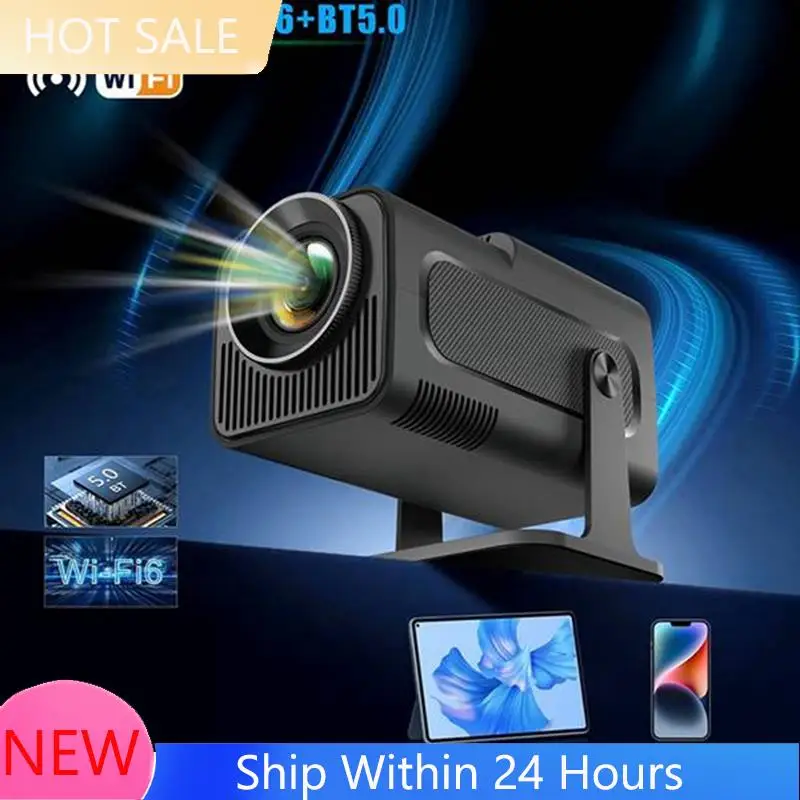 

~【В наличии】Проектор HY320 Mini 4K, готовый к открытом воздухе, разрешение 720P, Android 11, 300ANSI, Wi-Fi6, BT5.0, вилка стандарта США, 180 ° дисплей