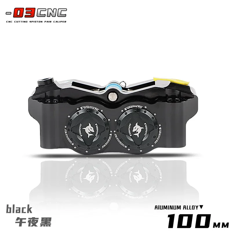 Motorcycle Universal CNC Racing Front Brake Calipers 100MM Lock Point 4 Pistons For N1s/U+b E80 N70