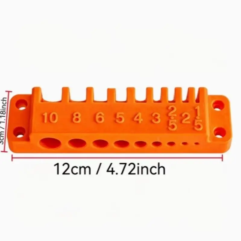 N$ 10 Sizes Numbered Hex Socket Organizer, Punch-Free Wall Mount Tool Storage Rack For Pegboard Workshop
