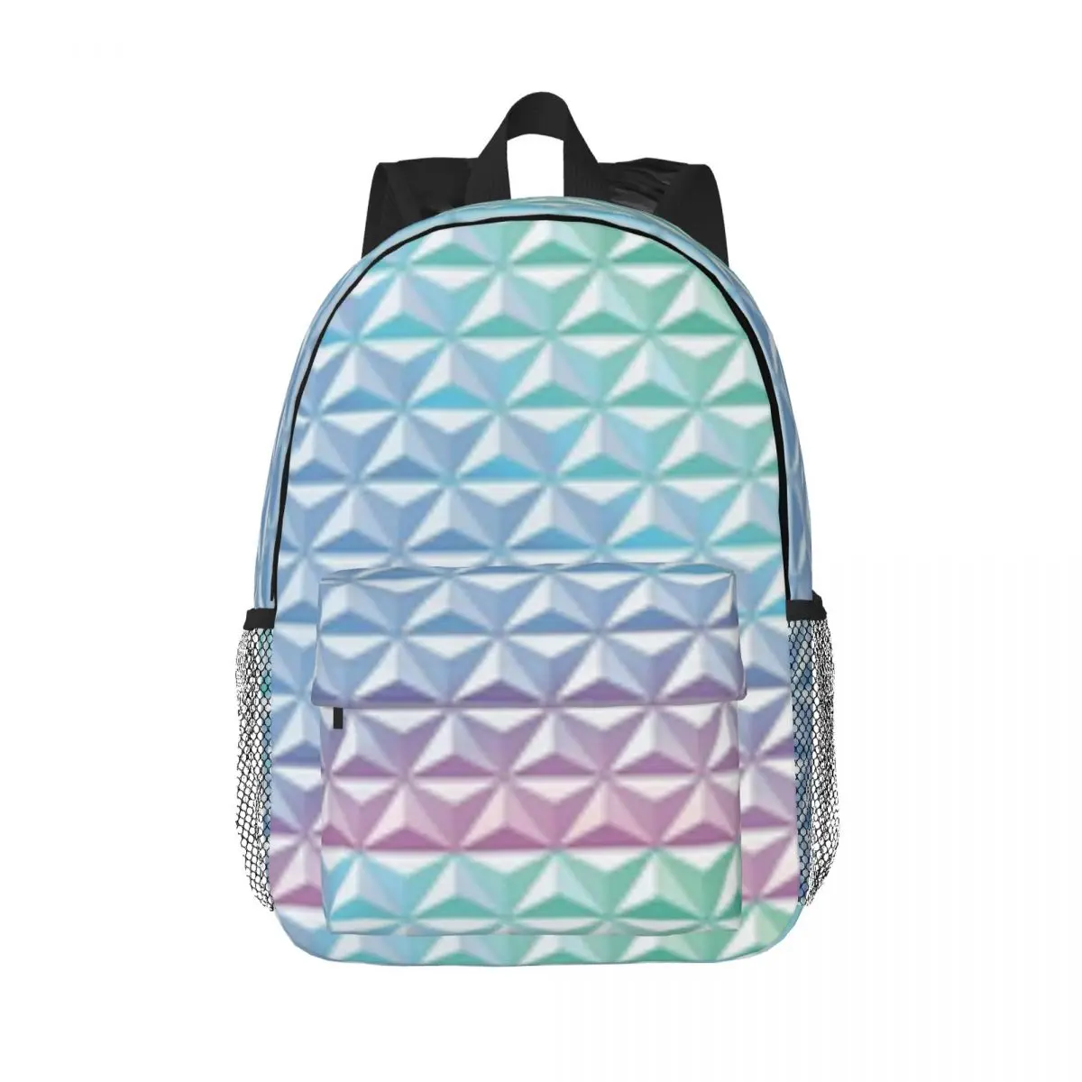 Geodesic Sphere, Blue Backpack Printed Lightweight Casual Children's Schoolbag Youth Backpack Anime Cartoon Schoolbag 15inch