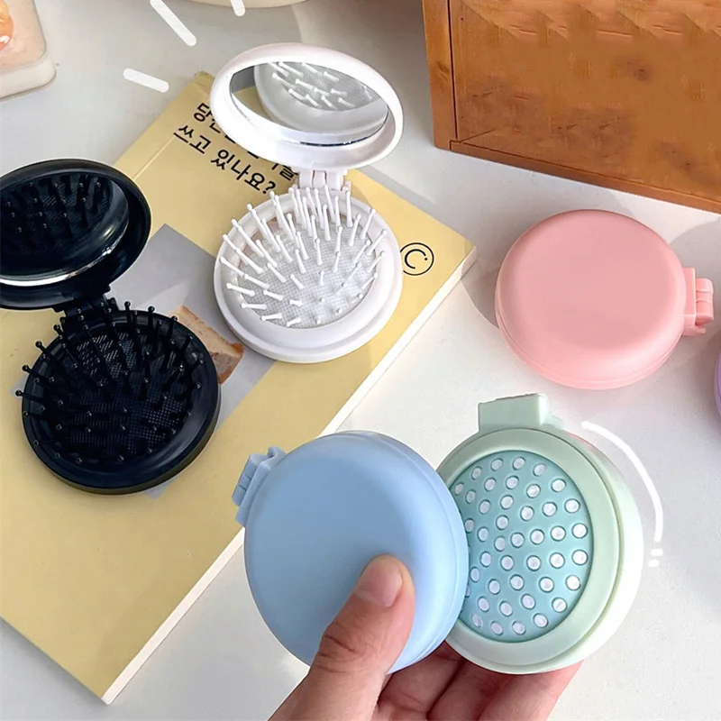 Children Round Mini Portable Travel Solid Hairbrush Kids Girls Simplicity Fashion Massage Combs for Children Hair Accessories