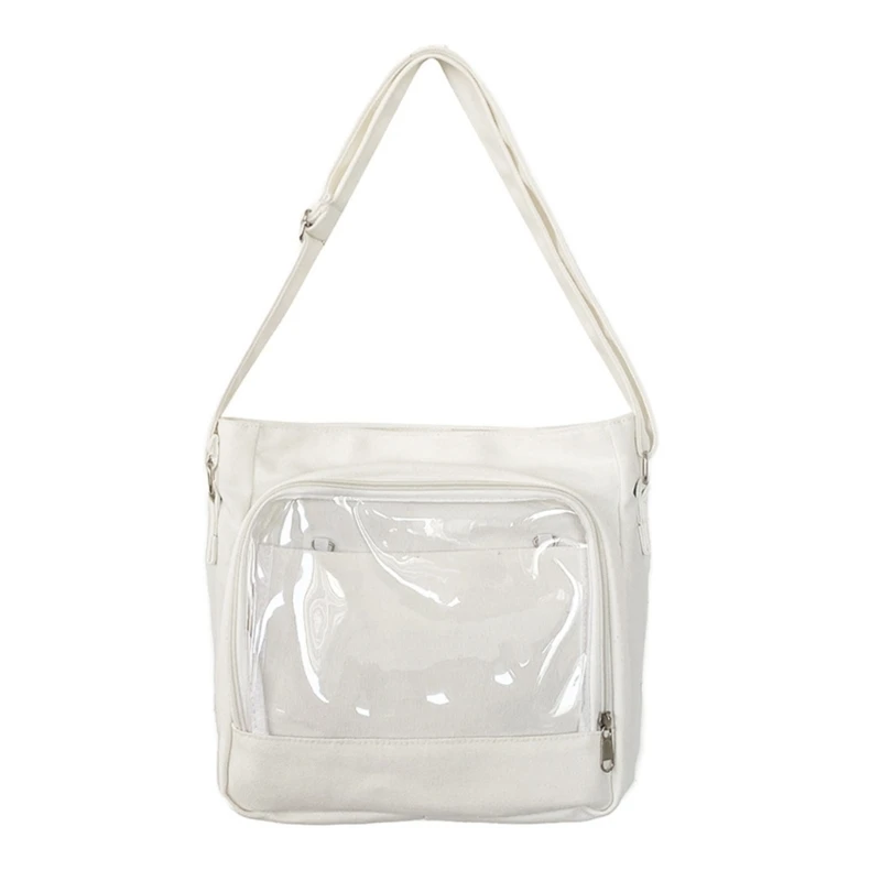 E74B Crossbody Shoulder Bags Uniform Bag Ita Bag Clear Bag Schoolbag for Girl