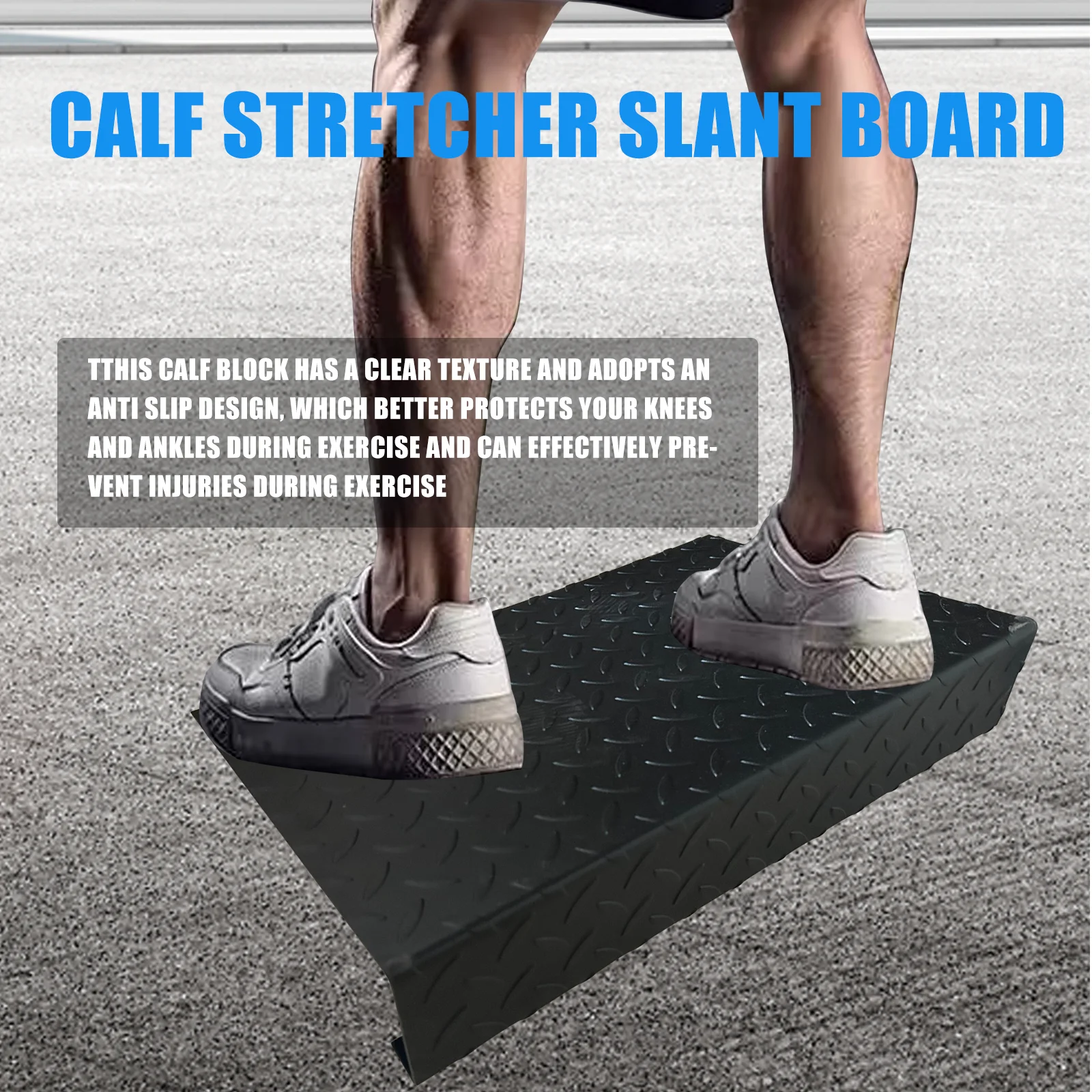 Home Gym Steel Calf Raise Bar Squats And Weightlifting Slant Board Foot Stretch Anti-Slip Solid Calf Workout Equipment Block