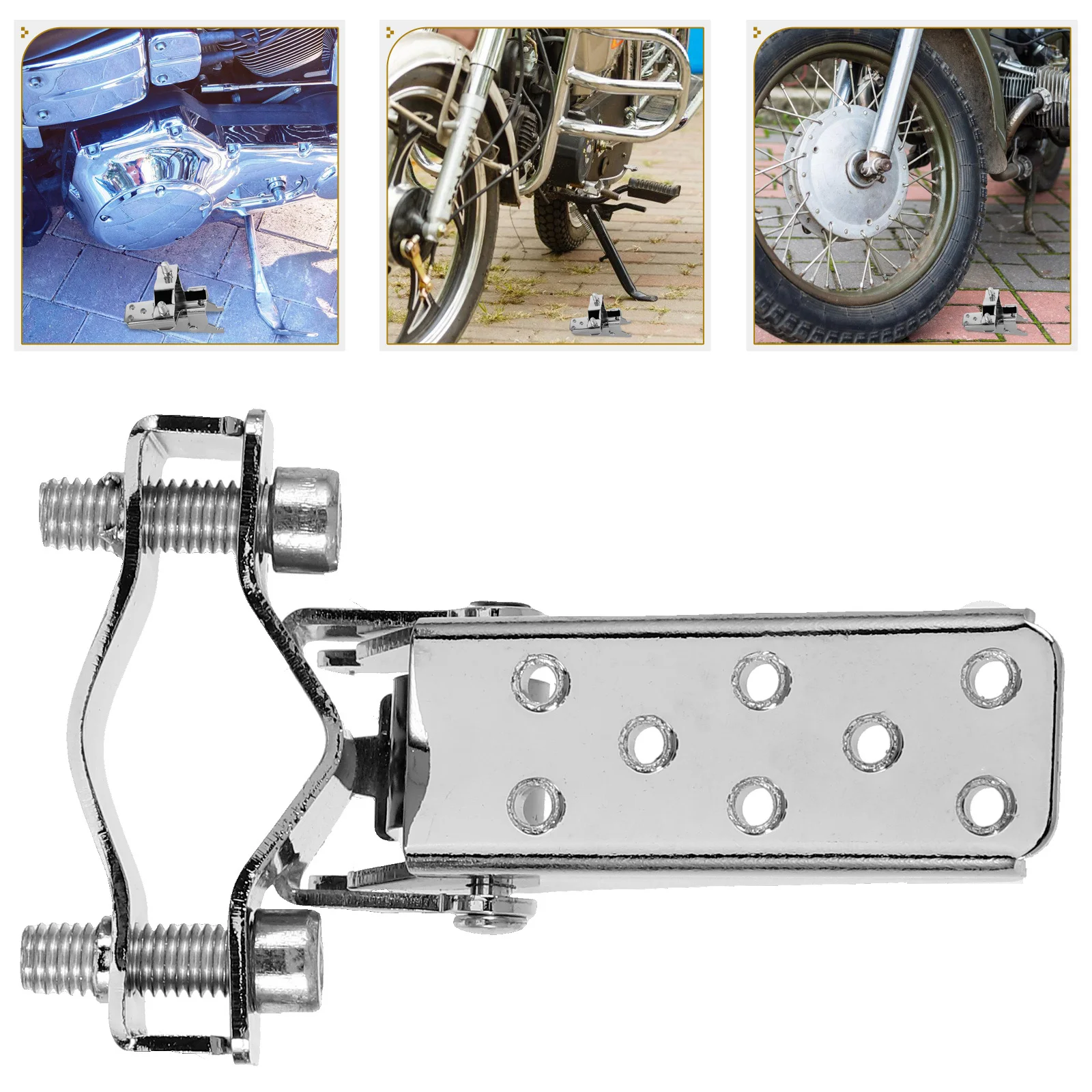 

2pcs Motorcycle Foot Pegs Universal Metal Footrests For Dirt Bike Electric Motorcycle Front Rear Set Anti-Slip Shock Absorbing