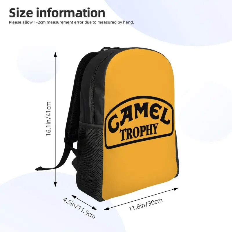 Customized Camel Trophy Logo Laptop Backpack Women Men Casual Bookbag for School College Students Bag