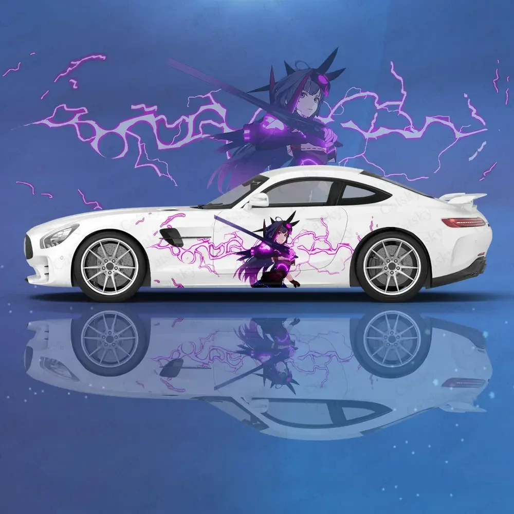 

Raiden Mei Honkai anime Car stickers ita car tuning racing vinyl decal wrap side graphics car decal sticker