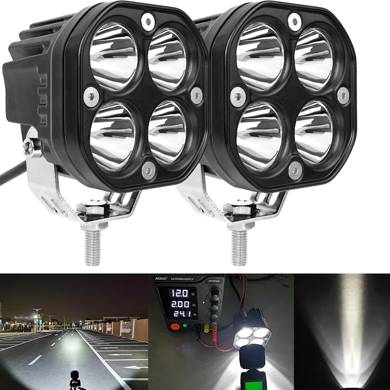 

3 inch Mini LED Work Light Square Car Yellow White Motorcycle Spotlight 4x4 Offroad Fog Lamp Automotive Accessories 12V 24V