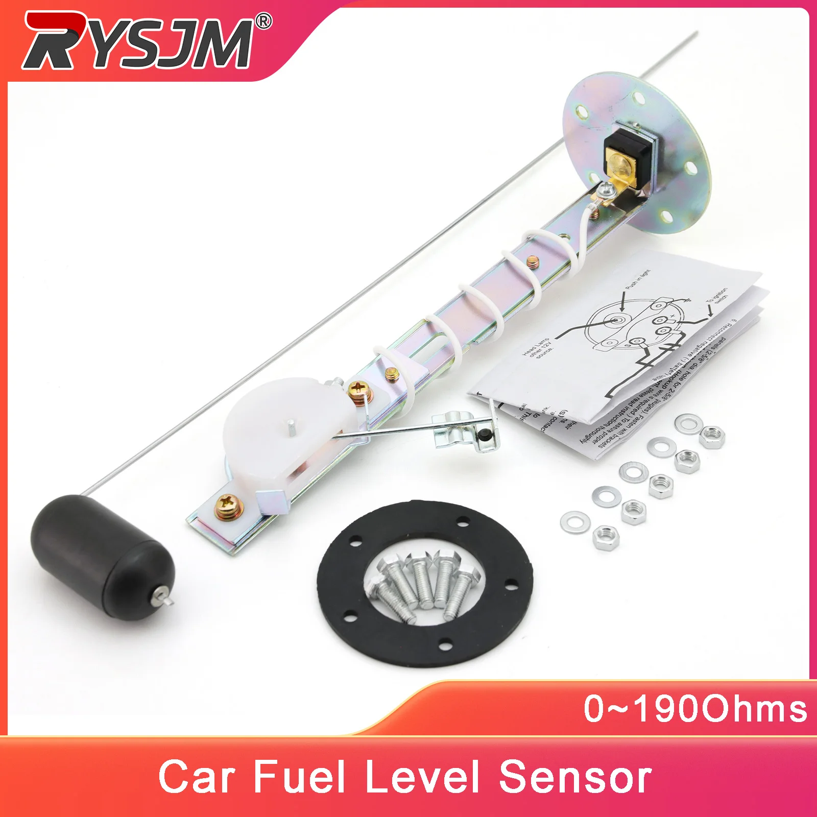 0-190 Ohm Fuel Level Sensor Universal 12V Car Truck Boat Fuel Float Sensor Oil Tank Sensor