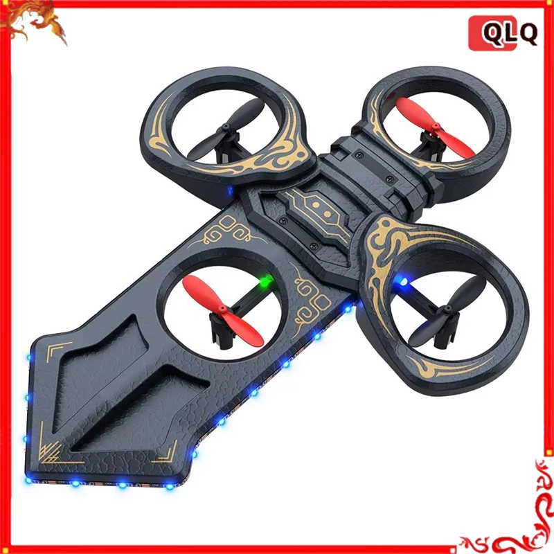 

Royal Sword Flight L0716 Remote Control Flying Toy with Four Axes UAV Colorful Lights Foam Aircraft for Children Cross-border