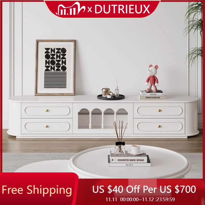 

Французский кремовый стиль ТВ-стол Дизайнерское хранилище Гостиная Современный универсальный ТВ-стол Органайзер Прихожая Muebles Мебель для дома