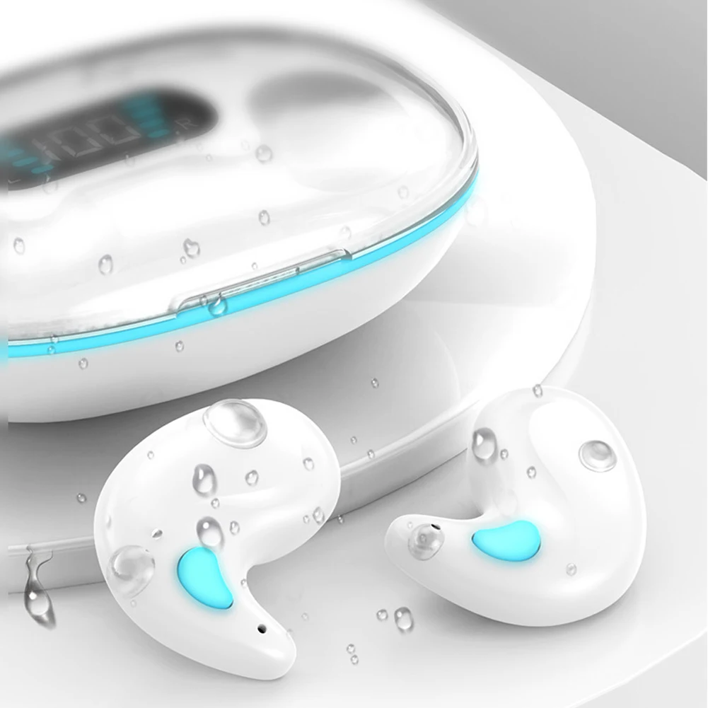 Auricolari per il sonno invisibili BT 5.3 Touch Control Auricolari per micro sonno senza senso IPX5 Cuffie auricolari aperte impermeabili per un sonno migliore