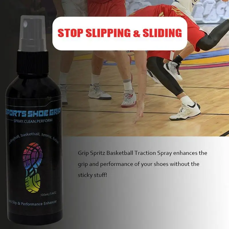 Basketball Grip Spray 100ml Anti-Slip Grip Spray For Soles Sneaker Grippers Rejuvenator For Baseball Golf Volleyball Football