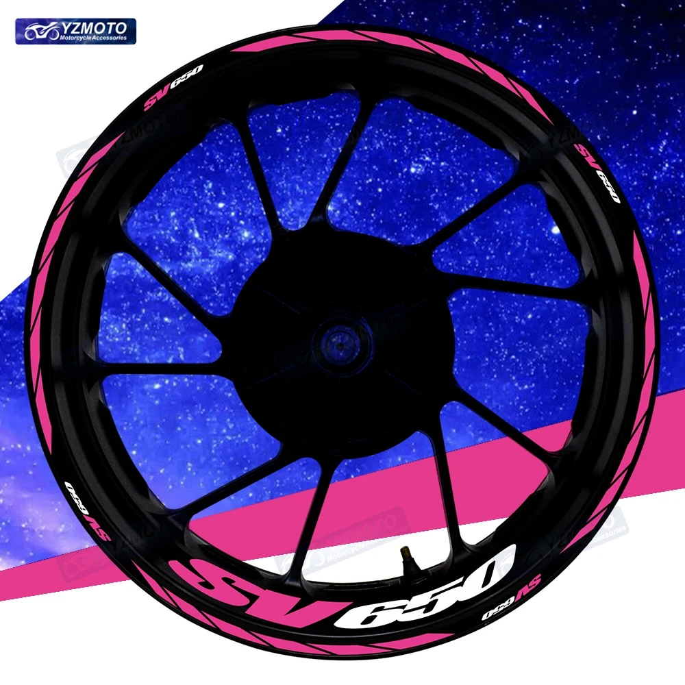 

For SV650 Motorcycle 17 Inch Front And Rear Wheel Stripe Sticker Wheel Tape Decal Decorative Reflective Waterproof Rim Stickers