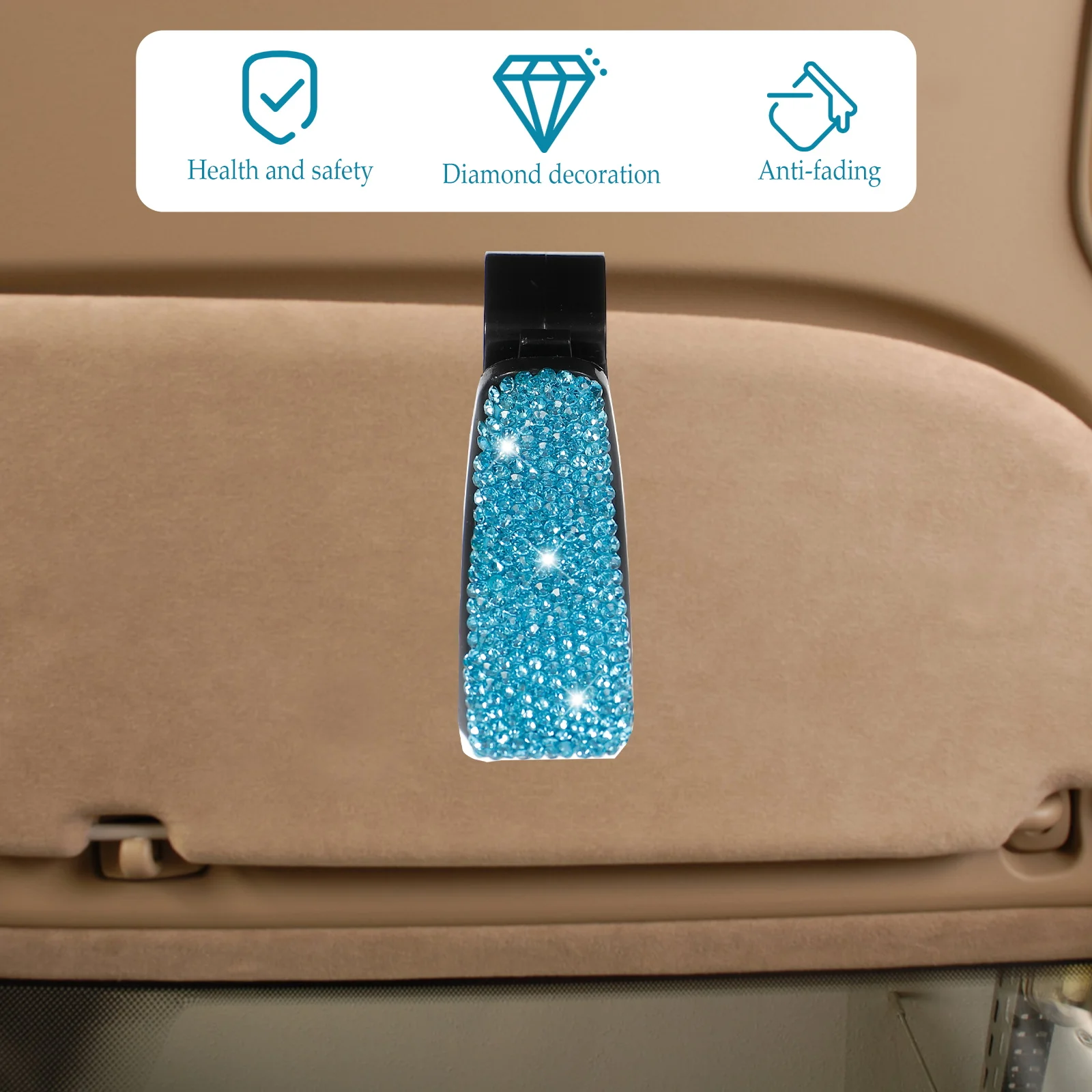 

Car Glasses Holder Sun Visor Sunglass Clip Sunglasses for Rhinestones Eyeglasses