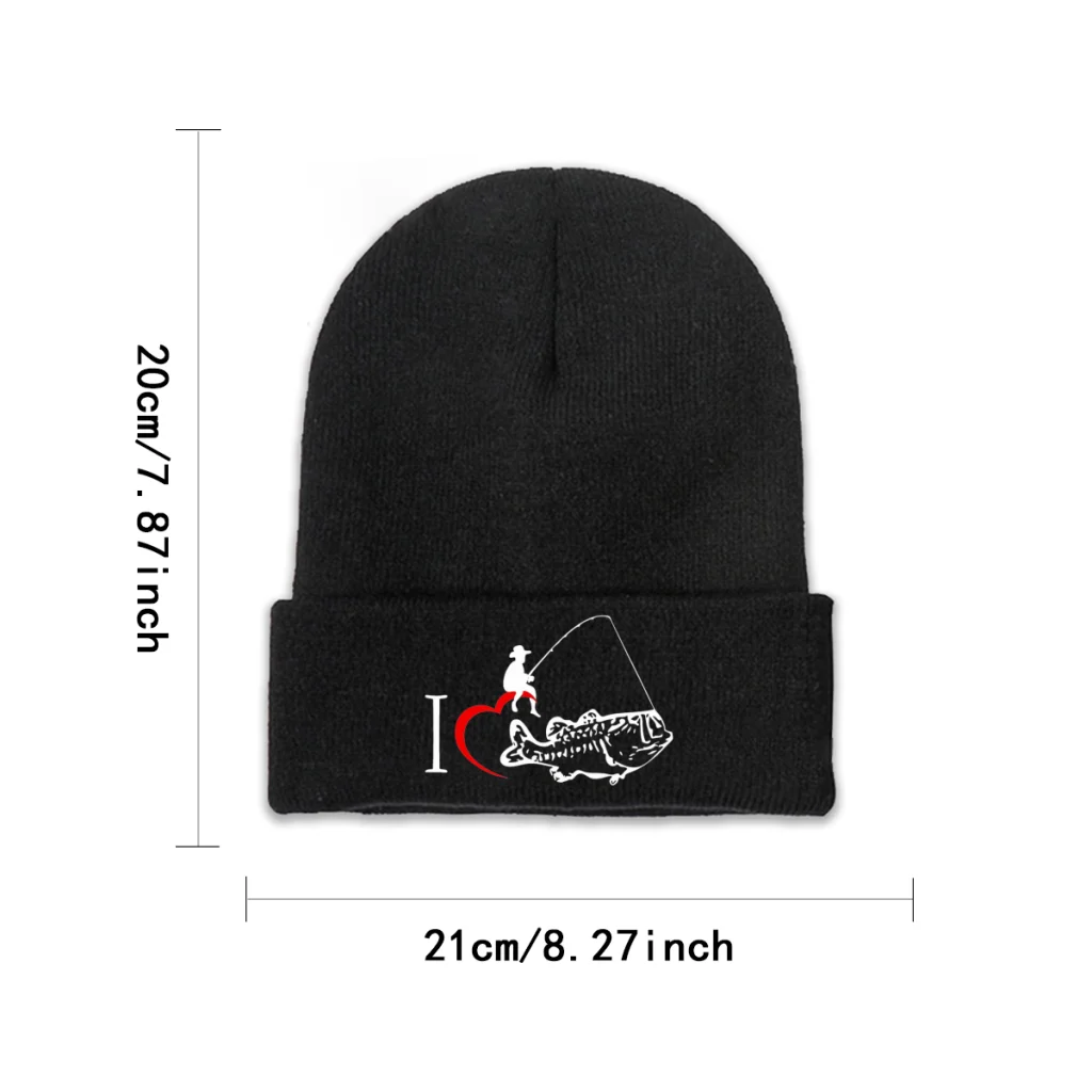 Carp Fishing Fisher Skullies Beanies Caps Love Knitted Winter Warm Bonnet Hats Unisex Ski Cap