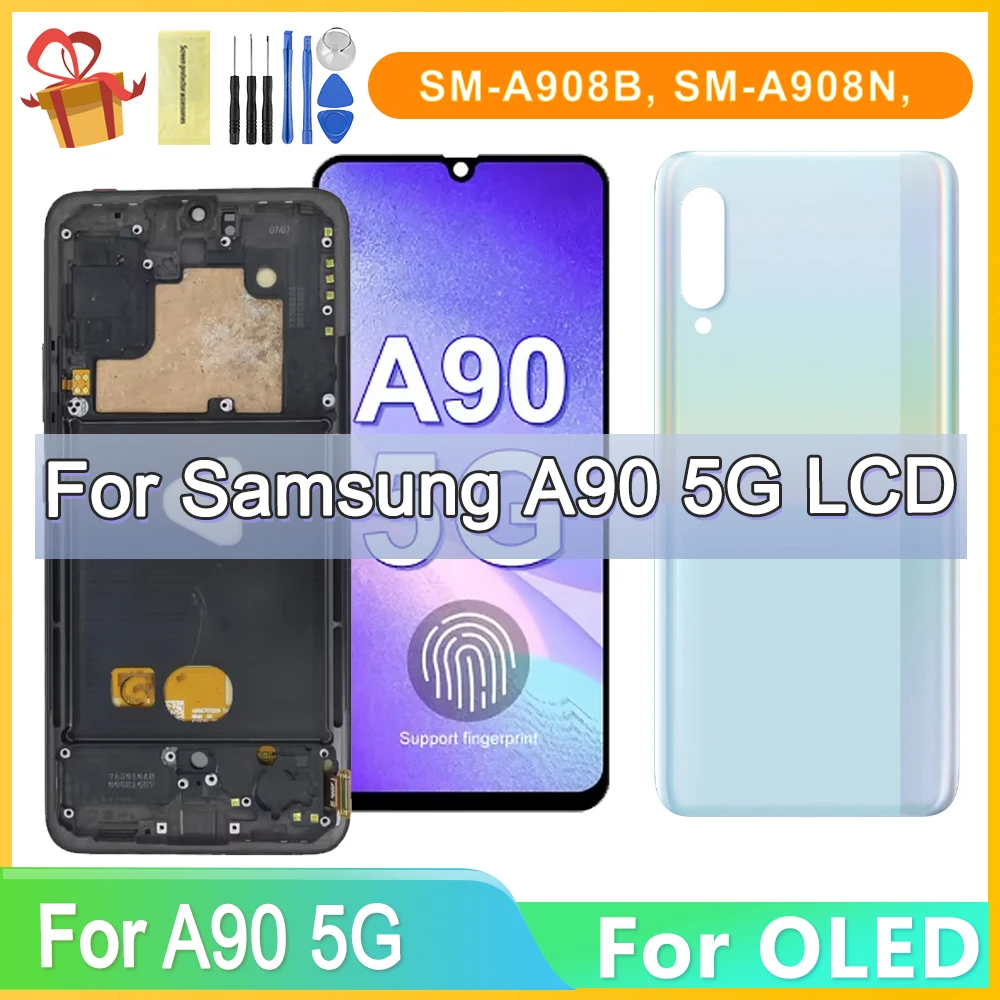 

OLED For Samsung galaxy A90 5G A908 LCD Display with Touch Screen Digitizer Assembly For Samsung A90 SM-A908B A908N A9080
