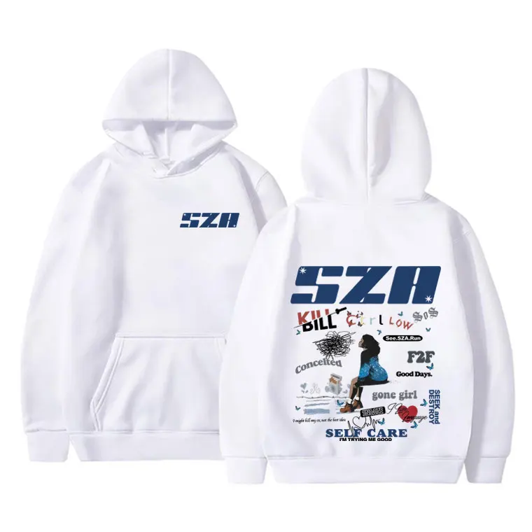 Sza – Herren-Sweatshirt mit Kapuze, Grafik, lässig, Retro-Streetwear, modischer und beliebter Musik-Hoodie für Männer