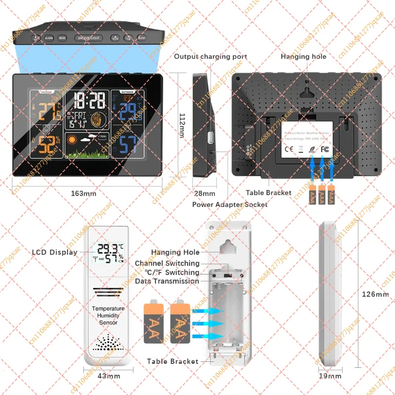 Wireless Digital Automatic Weather Forecast Station with Hygrometer Thermometer Sensor Radio Control