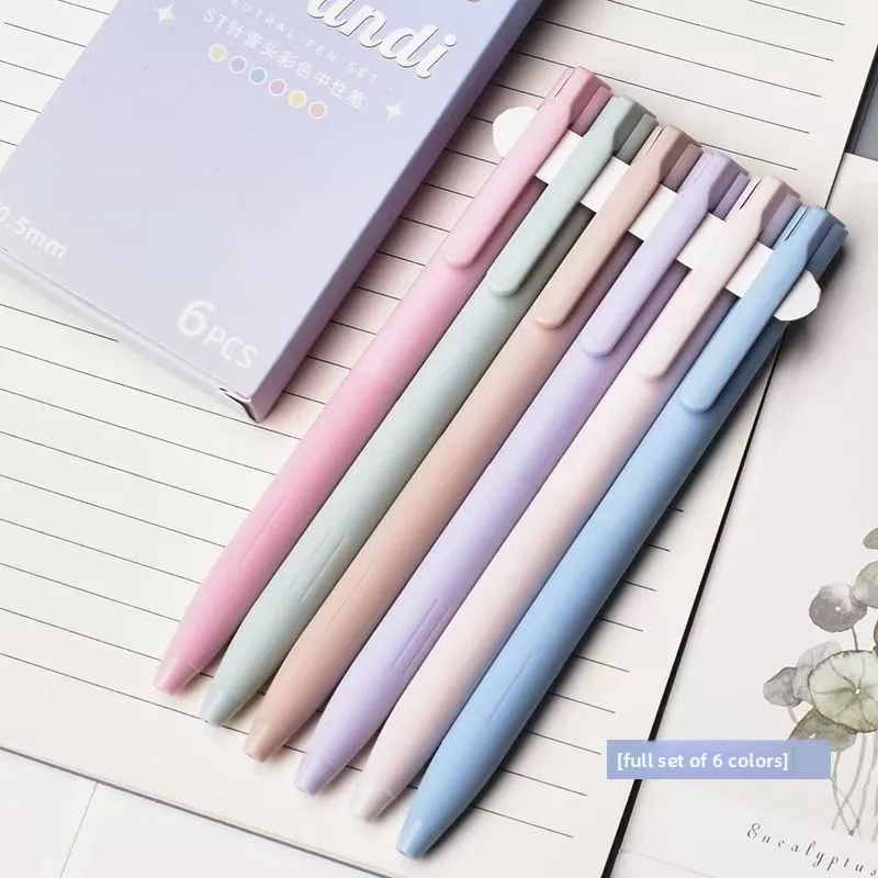 

Simple INS Aesthetic Click Ballpoint Pen Colorful ST Needle Head Highlighter Pen Student Office Signature Stationery Supplies