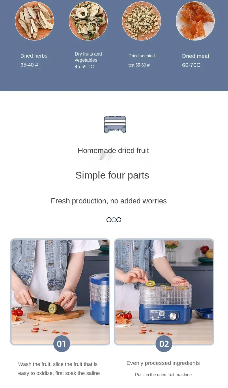 Dispositivo De Sopro De Comida De Ar Elétrico, Desidratador De Frutas, Secador Vegetal, Carne Snacks Erva, Pet House Use, Seco, Melhor Preço