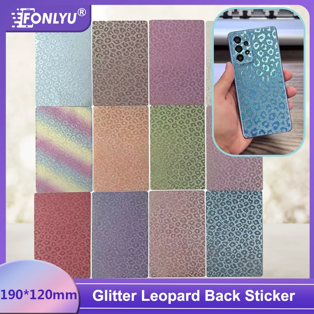 

FONLYU Luxury Leopard Glitter Back Stickers for Mobile Phone Protector Decorative Skins Film Cutting Machine Cutter Plotter