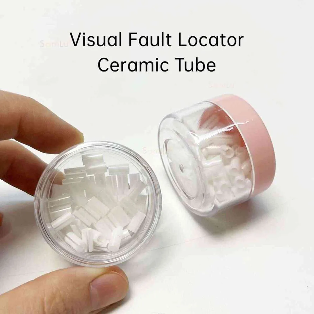 Wholesale 20Pcs/lot 7Mm Optic Laser Sleeve Visual Fault Locator Ceramic Tube Optical Fiber Replacement Repair Accessories