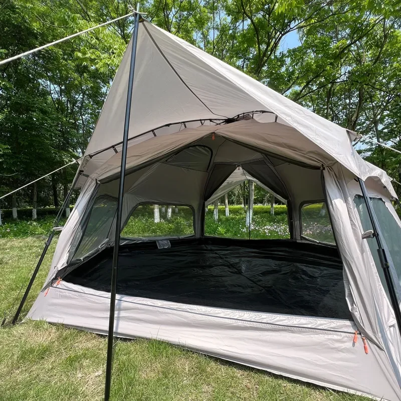 Outdoor Camping Automatic Tent for 5-8 People Large Family Park Picnic Shelter Mushroom Shape Quick Setup Waterproof Canopy