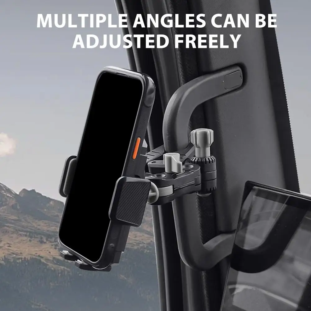 Shockproof Car Phone Holder Heavy Duty Truck Grab Handle Mobile Mount Anti-Shake Phone Stand For Excavator Loader