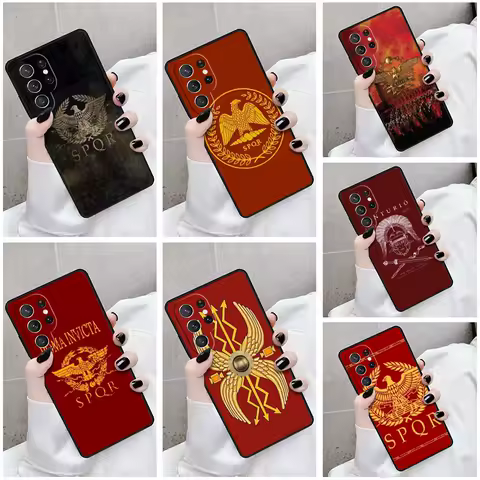 Phone Case For Samsung Galaxy S24 S23 S21fe S22 Ultra Plus Note 10 20 S8 S9 S10 Cover Roman Empire Legionary Shield Emblem