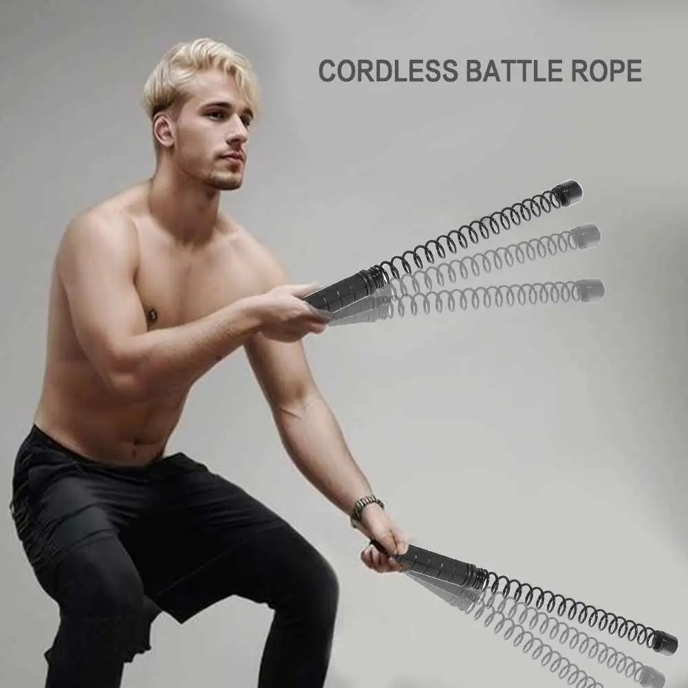 

1 pair Replacement Spring Gym Battle Rope Stainless Steel Rebound Cordless Battle Rope Non Slip Multifunction Arm Strength Rope
