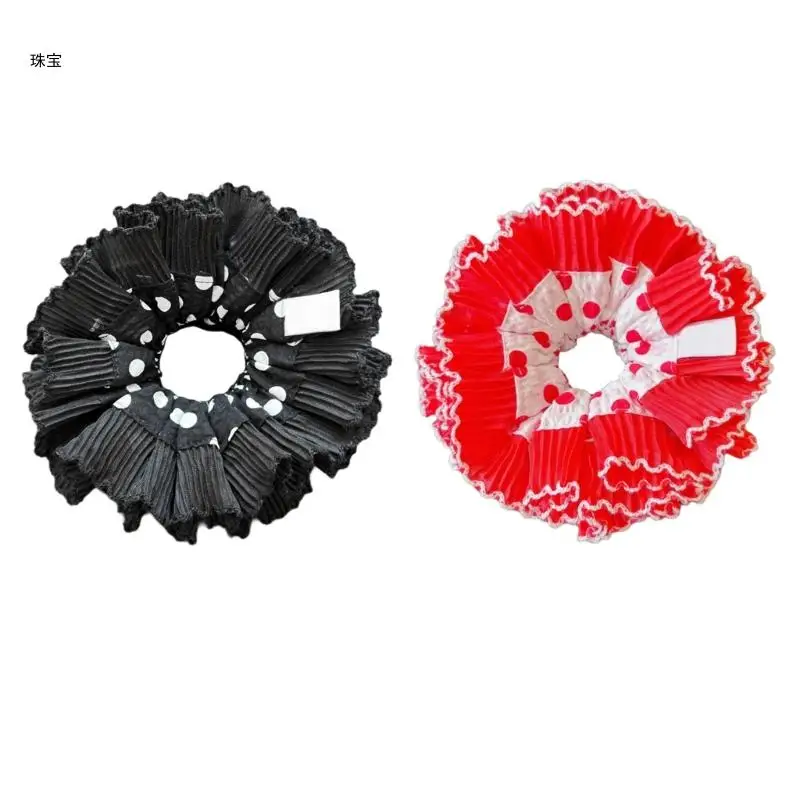 

X5QE Oversized Lace Scrunchies Hair Bun Scrunchy Lady Hair Styling Tool Accessories