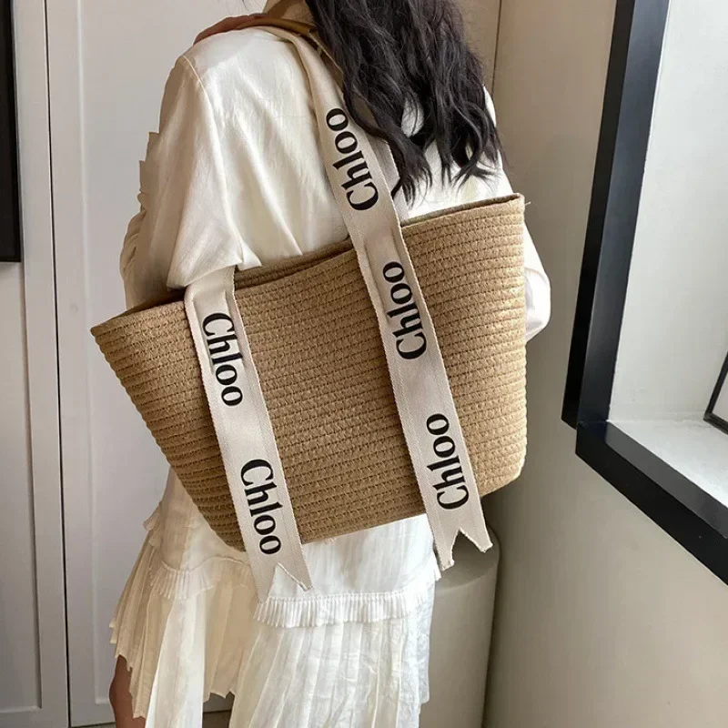 Holiday Seaside hand woven vegetable basket summer straw Tote bag designer bags designer bags bags for women luxury handbags