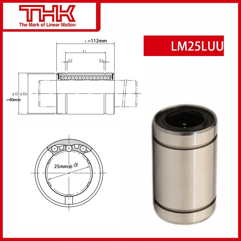 Original New THK linear bushing LM LM25LUU linear bearing