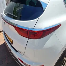 For Kia Sportage 4 QL 2016 -2018 ABS Chrome Accessories Rear Tail Light Lamp Eyebrow Eyelid Cover Decoration Sticker Trims