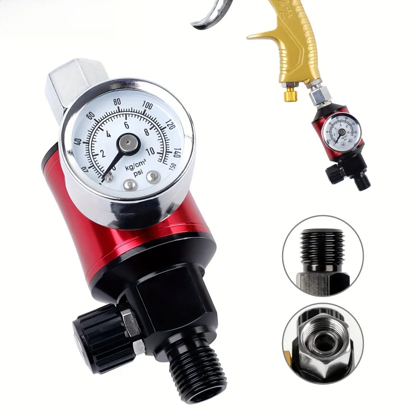 

Compressor Regulator and Oil-Separator with Pressure Gauge, 1/4 NPT, Pneumatic Gun Regulator Cleaning and Drying