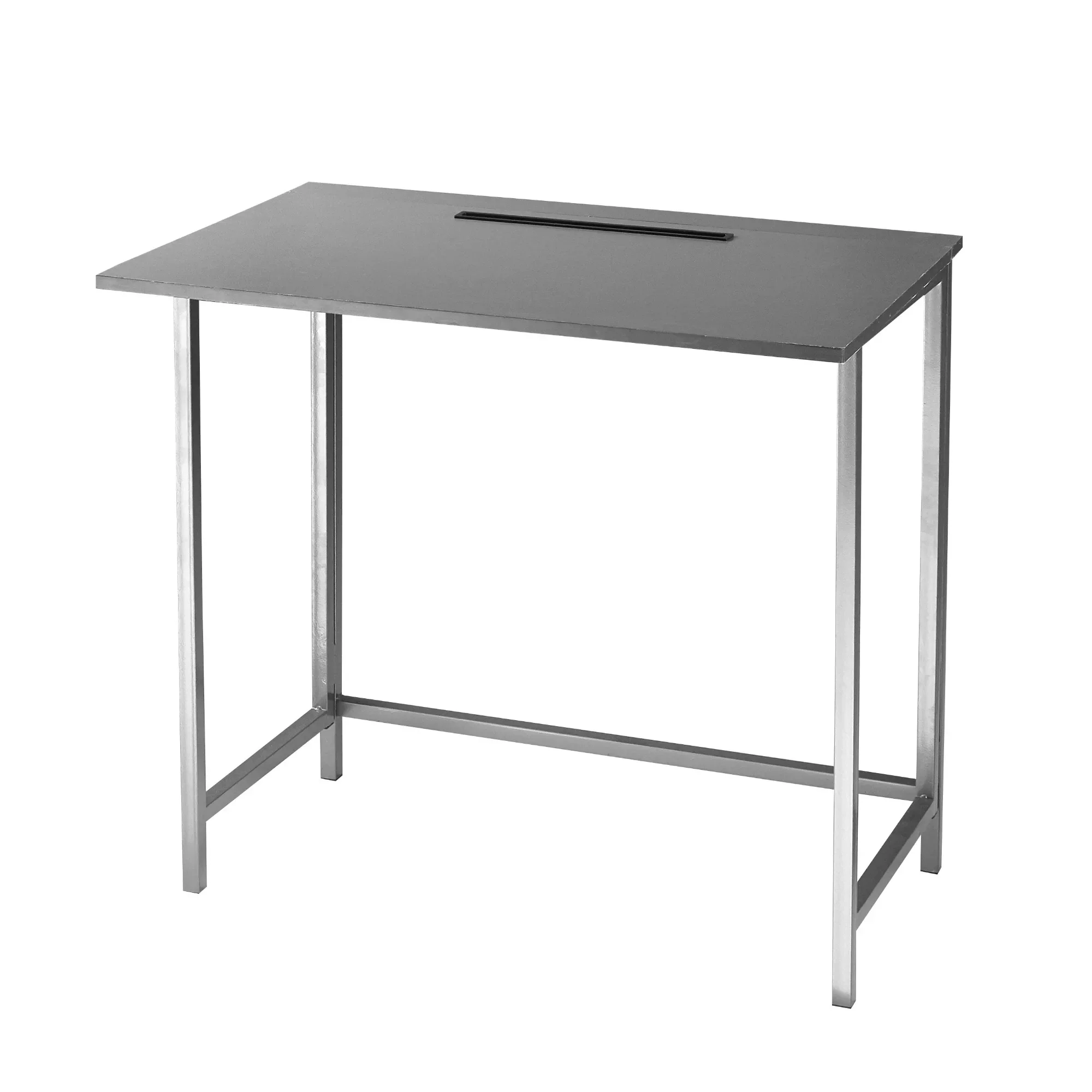 Kids Folding Desk with Tablet Slot, 30" L x 20" W x 29.7" H,Grey