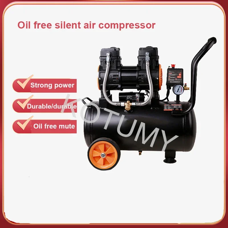 Small Silent Oil-Free Air Compressor Pneumatic Tool/Painting Operation Multifunctional Portable Woodworking Air Pump 1400W
