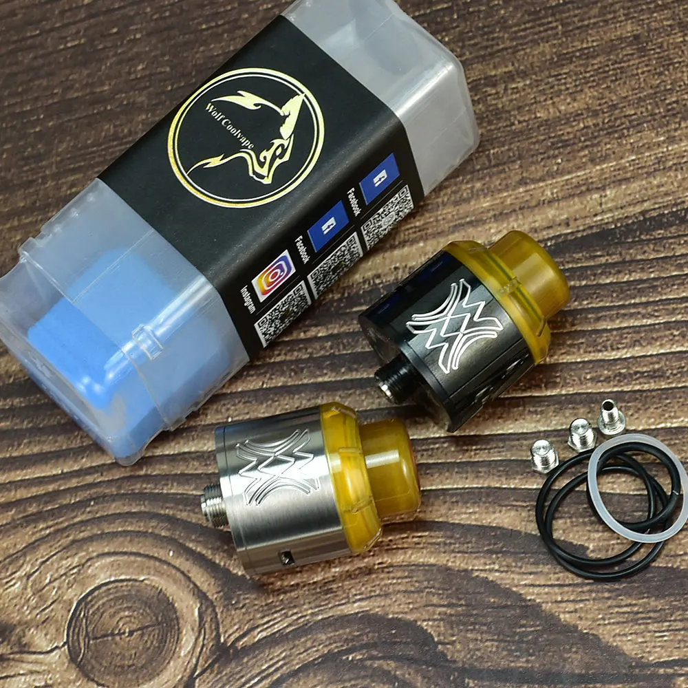 

Атомайзер Wolfcoolvape RDA Apocalypse 24 мм, одинарная/двойная катушка, 316SS PEI, RDA-атомайзер