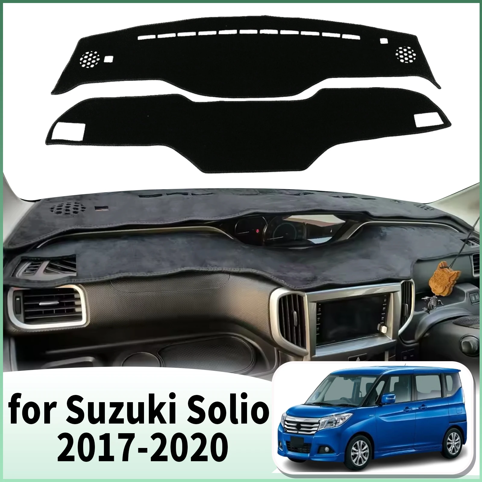 

fit for Suzuki Solio 2017 2018 2019 2020 RHD Car Dashmat Accessories Dashboard Cover Pad DashMat Sunshade Protective Carpet