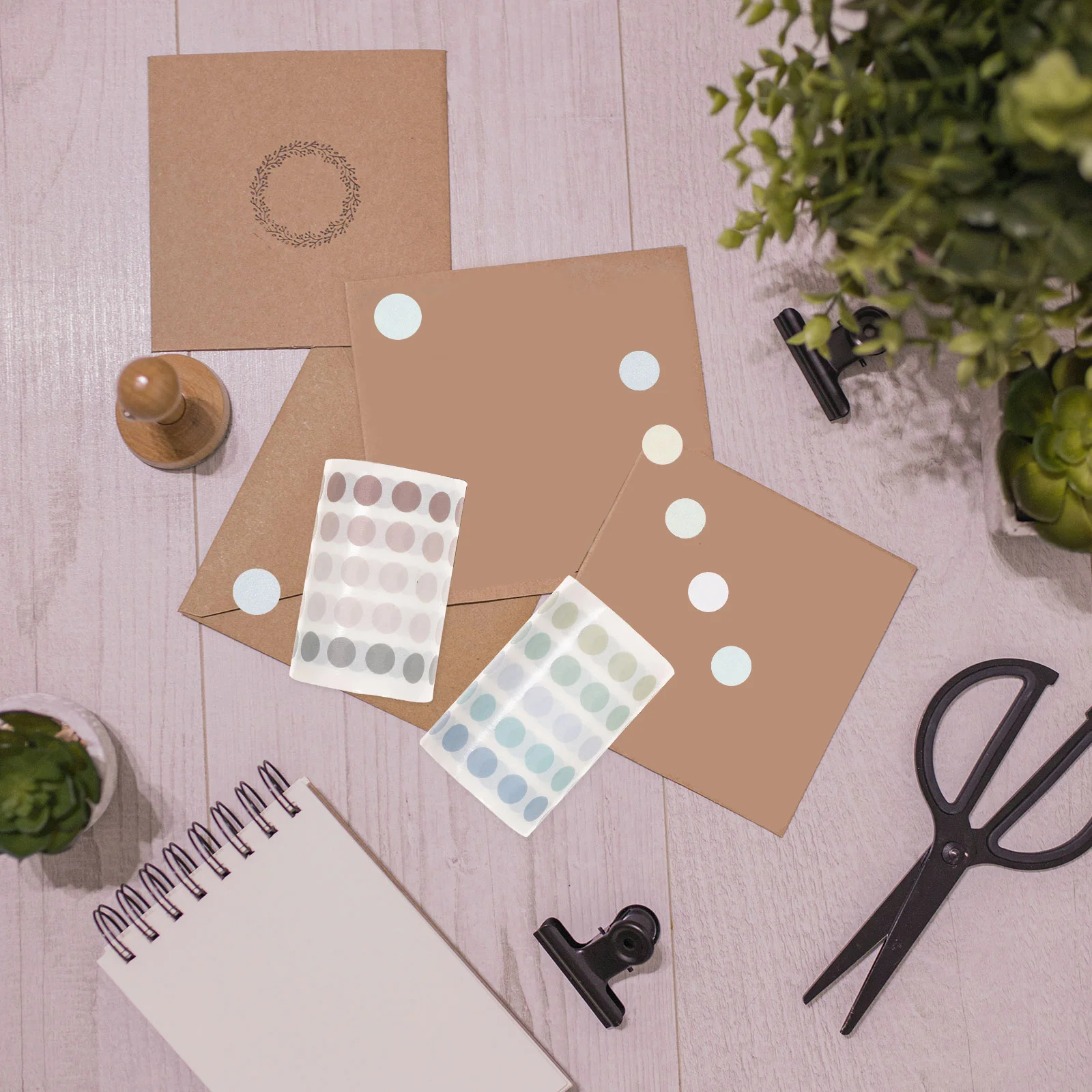 

2pcs 2 Rolls Gradient Color Dot Stickers Pp Material For Diy Scrapbook Diary Stationery Decorative Stickers Label Tag