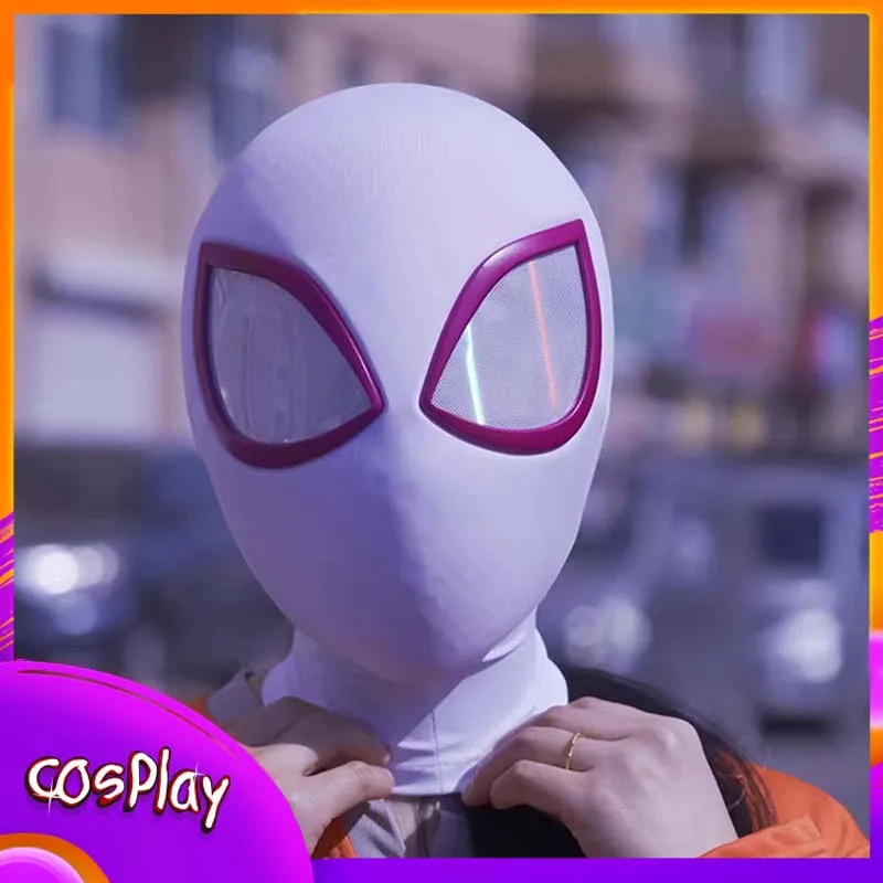 

Gwen Spider Man Halloween Cosplay Costumes Party Prop Movie Superhero Adult 1:1 Wearable Mask High-Quality Headgear Adult Gift