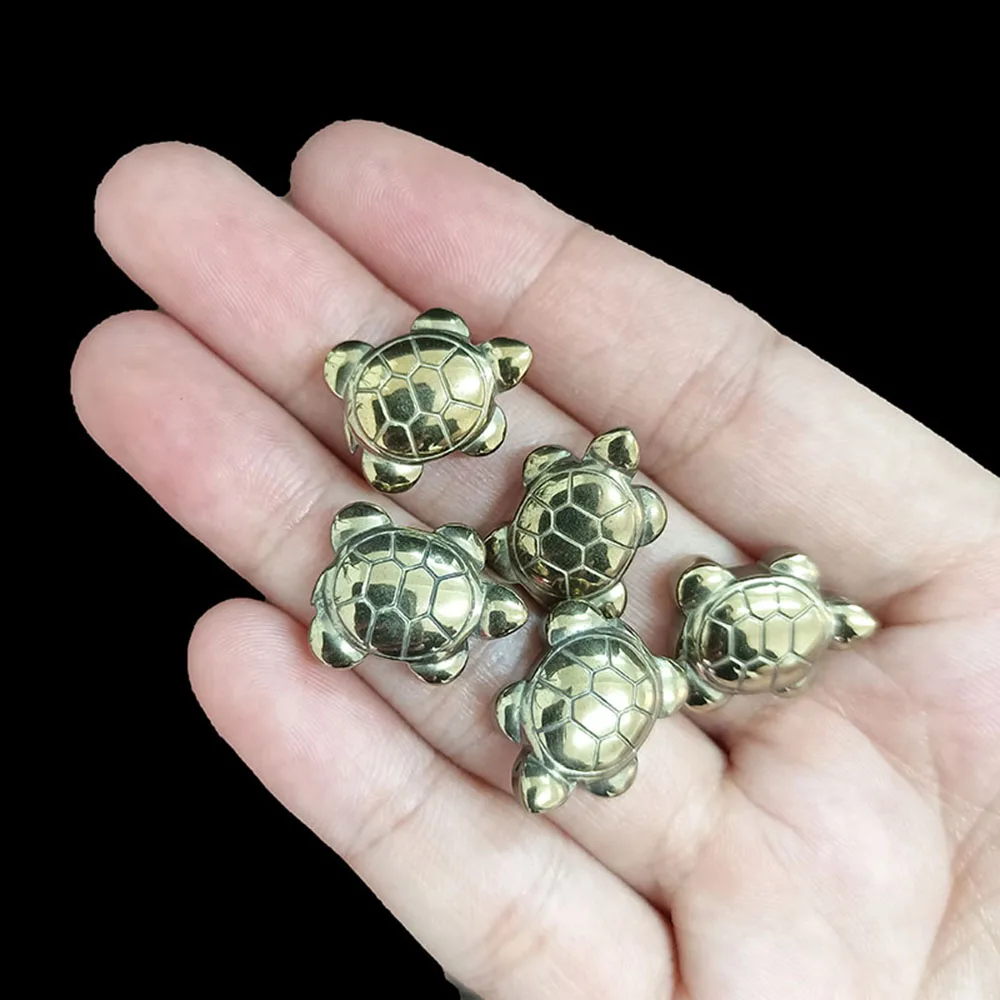 15mm 25mm Mini Pyrite Turtle Crystal Animal Figurine Tortoise Pendants Necklace Carved Healing Stone For Children DIY Gift Decor