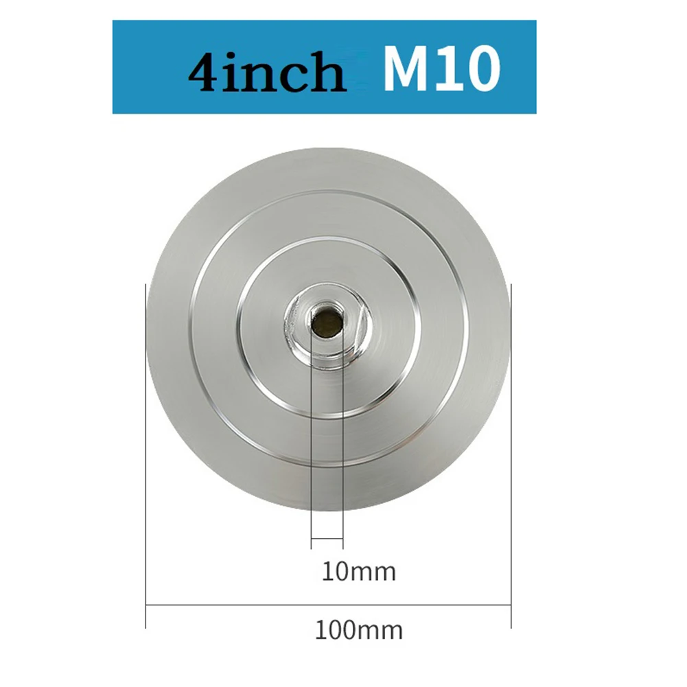 1pc 4inch Backer Pad For Diamond Polishing Pads M14 M10 M16 5-8/11 Aluminum Based Backer Backing Holder