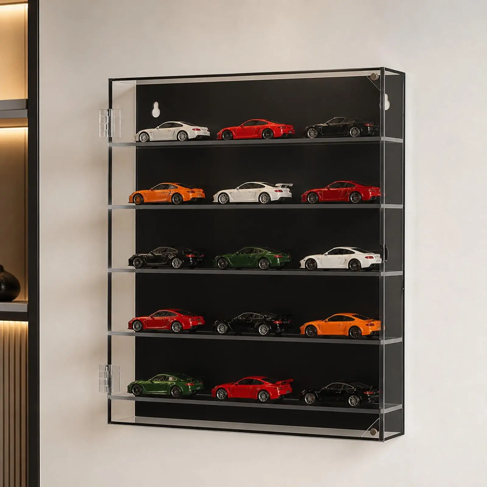Dust-Resistant Acrylic Display Case with Hinged Front Cover Dustproof Showcase