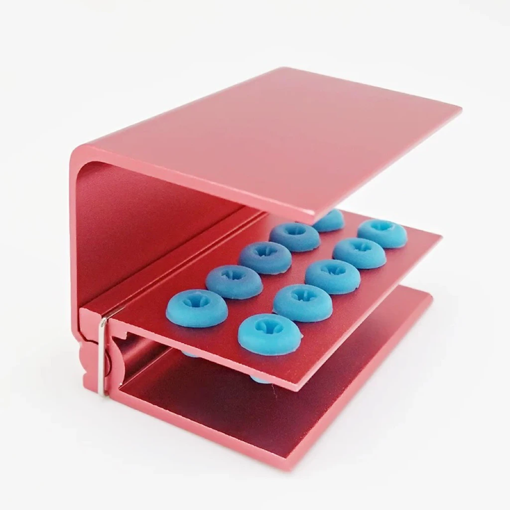 

Dental 10 Holes Burs Holder Block Case for High Speed Burs& Low Speed Burs Dental Autoclavable Burs Holder