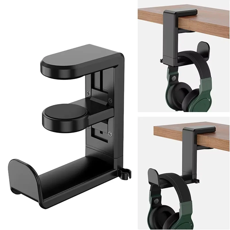 Universal Gaming Headphone Stand Headset Hook Holder Storage Holder With Adjustable 360° Rotating Earphones Clamp For Bose Sony