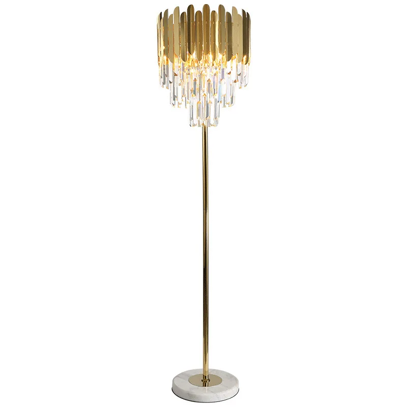

Modern simple Nordic style crystal light luxury floor lamp atmosphere living room dining room bedroom