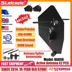 Leicozic 2Pcs UA898-A2 Omnidirectionele Antenne Signaal Booster Spliter Distributie Systeem Distributeur Podium Audio Apparatuur Dj